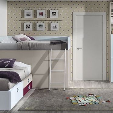 Dormitorio juvenil con dos camas 
